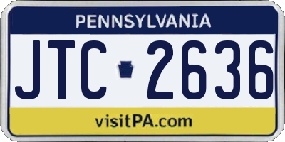 PA license plate JTC2636