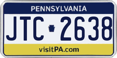 PA license plate JTC2638