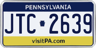 PA license plate JTC2639