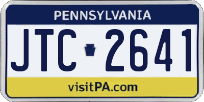 PA license plate JTC2641