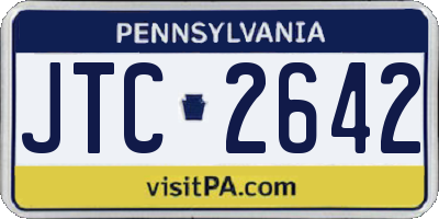 PA license plate JTC2642