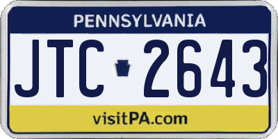 PA license plate JTC2643