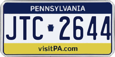PA license plate JTC2644