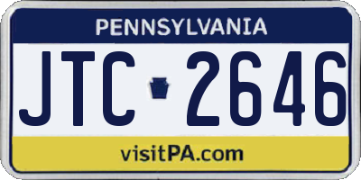 PA license plate JTC2646