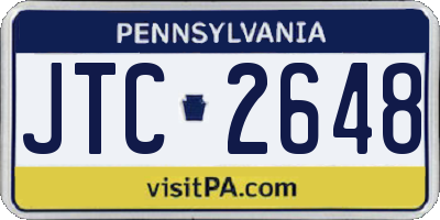 PA license plate JTC2648