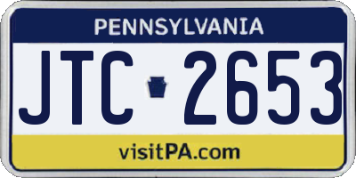 PA license plate JTC2653