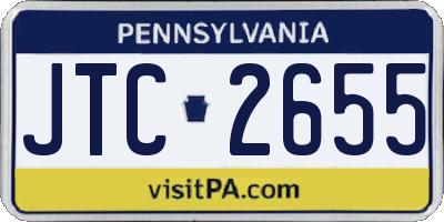 PA license plate JTC2655