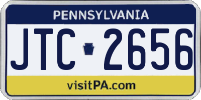PA license plate JTC2656
