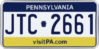 PA license plate JTC2661
