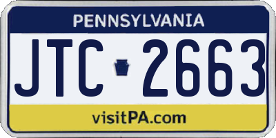 PA license plate JTC2663
