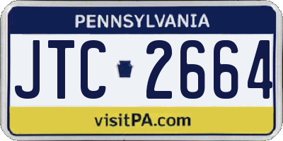 PA license plate JTC2664
