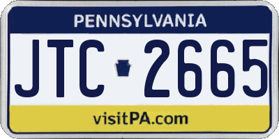 PA license plate JTC2665