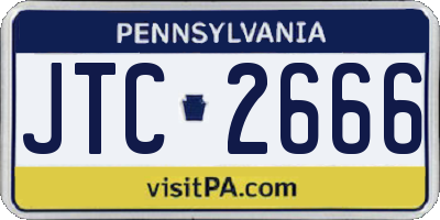 PA license plate JTC2666