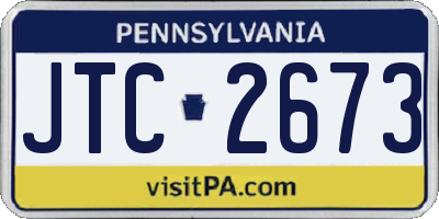 PA license plate JTC2673