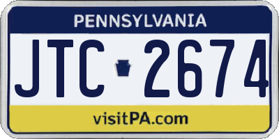 PA license plate JTC2674