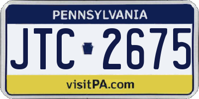 PA license plate JTC2675