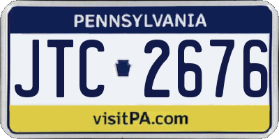 PA license plate JTC2676