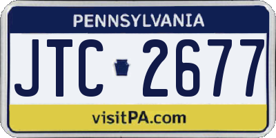 PA license plate JTC2677