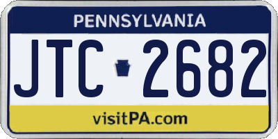 PA license plate JTC2682