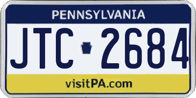 PA license plate JTC2684