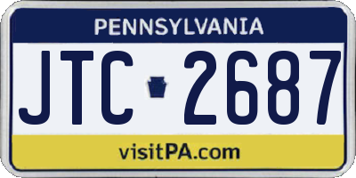 PA license plate JTC2687