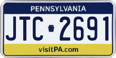 PA license plate JTC2691
