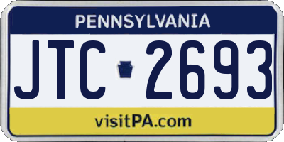 PA license plate JTC2693