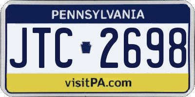 PA license plate JTC2698