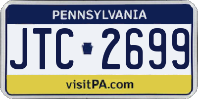 PA license plate JTC2699