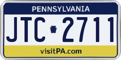 PA license plate JTC2711
