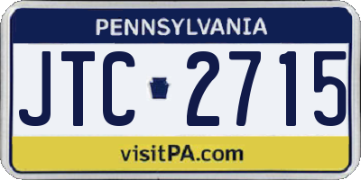PA license plate JTC2715