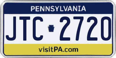 PA license plate JTC2720