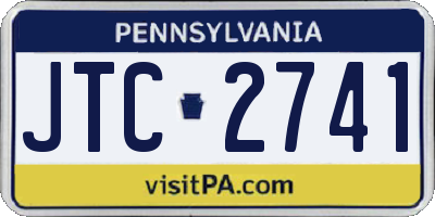 PA license plate JTC2741