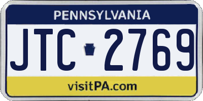 PA license plate JTC2769
