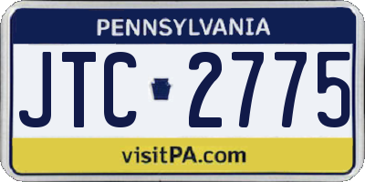 PA license plate JTC2775