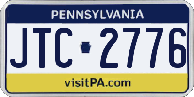 PA license plate JTC2776