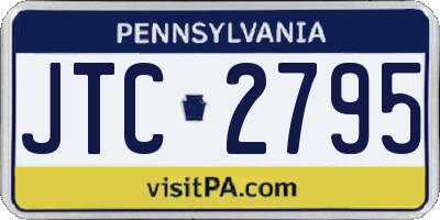 PA license plate JTC2795