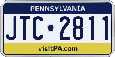 PA license plate JTC2811