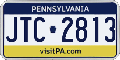 PA license plate JTC2813
