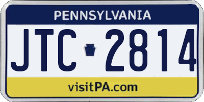 PA license plate JTC2814