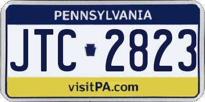 PA license plate JTC2823