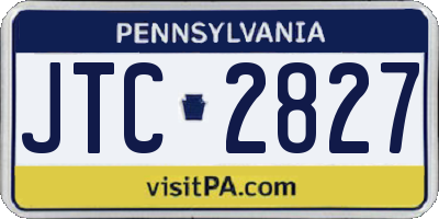 PA license plate JTC2827
