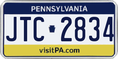 PA license plate JTC2834