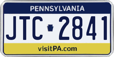 PA license plate JTC2841