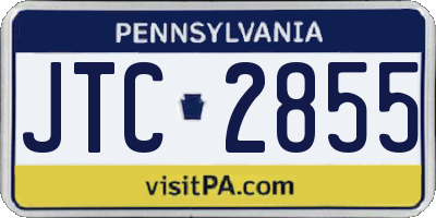 PA license plate JTC2855