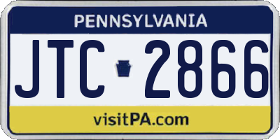 PA license plate JTC2866