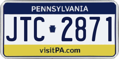 PA license plate JTC2871