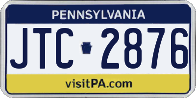 PA license plate JTC2876