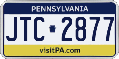 PA license plate JTC2877