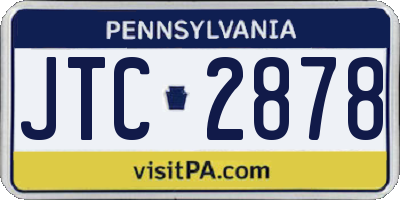PA license plate JTC2878